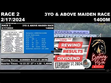 mmtci race result and dividend today|MMTCI RACE REWIND RESULTS AND DIVIDEND OF BATANG .